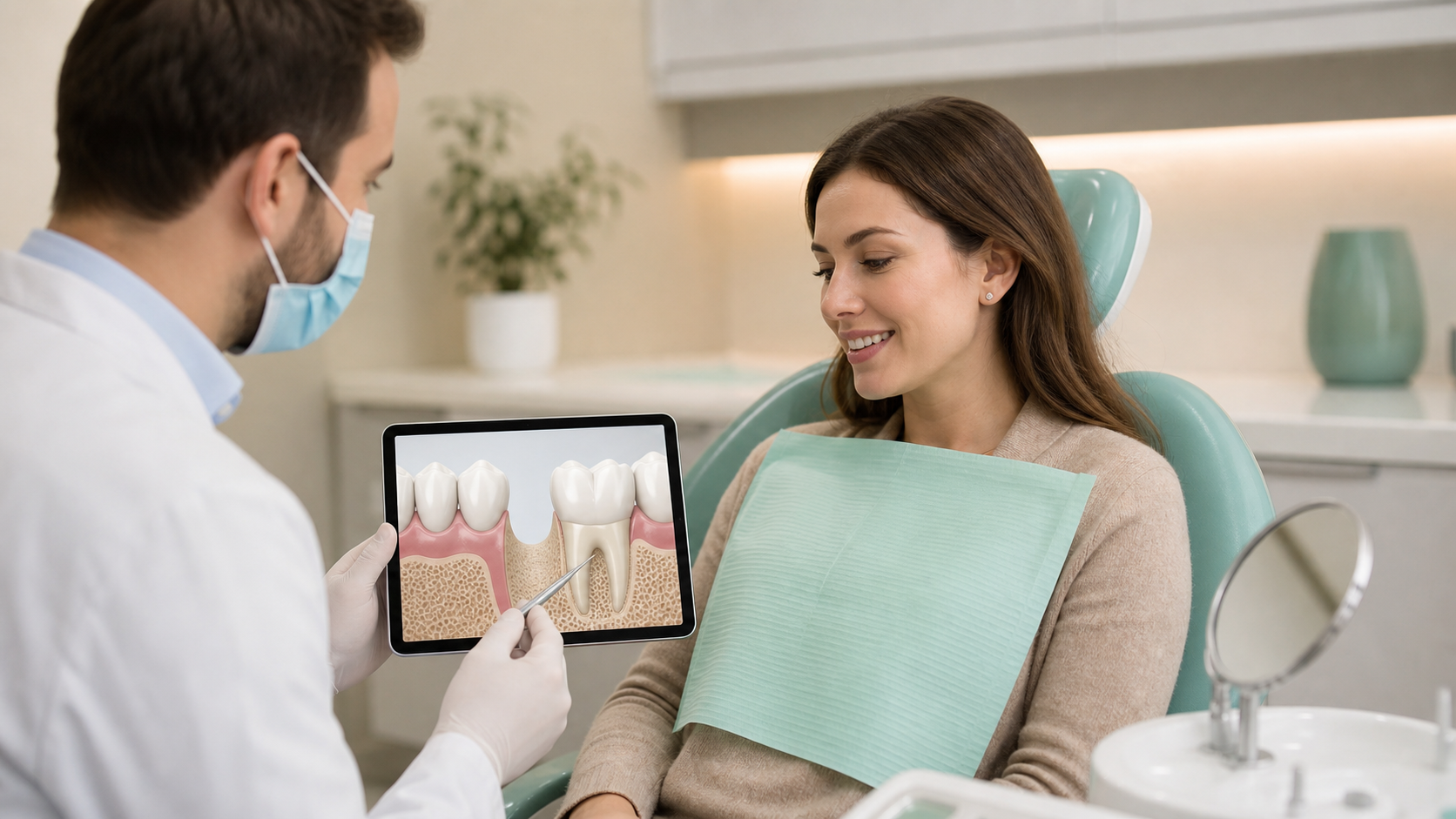 Guided Tissue Regeneration procedure at the dental clinic