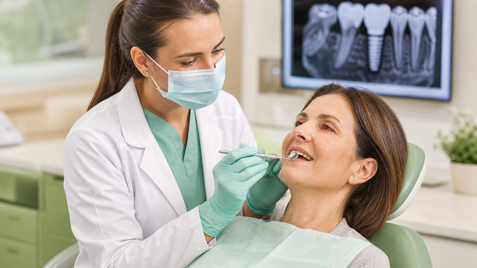 Peri-implantitis Treatment procedure at the dental clinic
