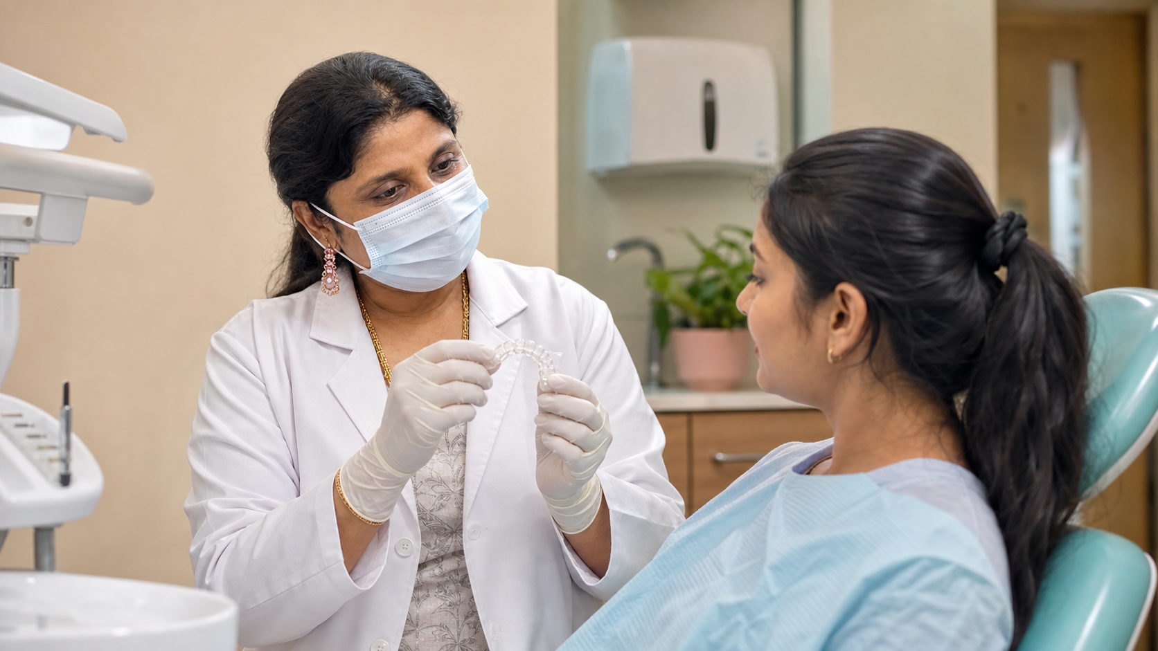 Retainers procedure at the dental clinic